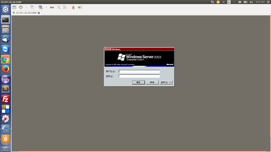 Open VNC Connection on Windows Server 2003