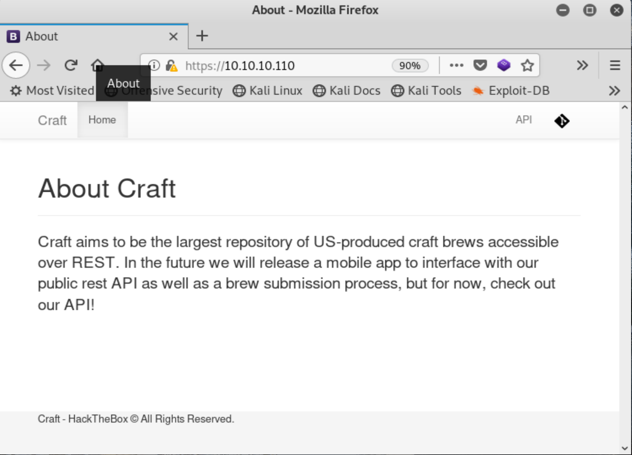 Craft Homepage